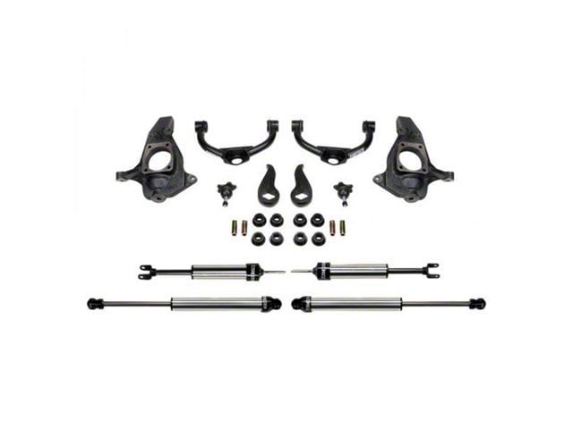 Fabtech 3.50-Inch Ball Joint Upper Control Arm Lift Kit with Dirt Logic Shocks (11-19 Silverado 3500 HD Extended/Double Cab, Crew Cab)