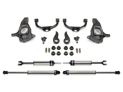 Fabtech 3.50-Inch Ball Joint Upper Control Arm Lift Kit with Dirt Logic Shocks (11-19 Silverado 3500 HD Extended/Double Cab, Crew Cab)