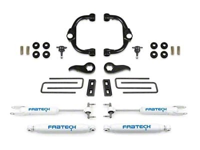 Fabtech 3.50-Inch Ball Joint Upper Control Arm Suspension Lift Kit with Performance Shocks (20-25 4WD Silverado 3500 HD Double Cab, Crew Cab)