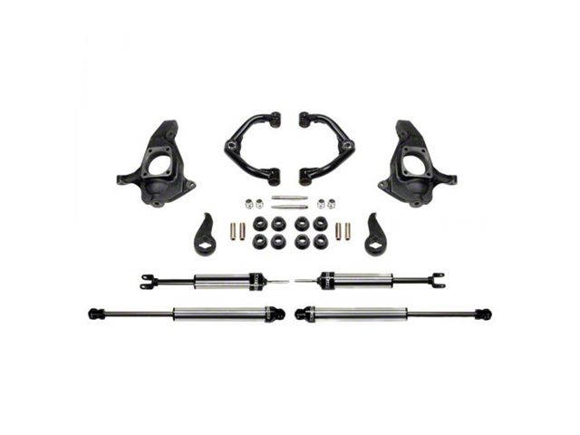 Fabtech 3.50-Inch Uniball Joint Upper Control Arm Lift Kit with Dirt Logic Shocks (11-19 Silverado 3500 HD Extended/Double Cab, Crew Cab)