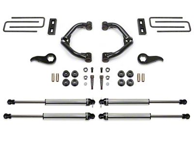 Fabtech 3.50-Inch Uniball Upper Control Arm Suspension Lift Kit with Dirt Logic Shocks (20-25 4WD Silverado 3500 HD Double Cab, Crew Cab)