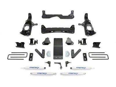 Fabtech 4-Inch Basic Suspension Lift Kit with Performance Shocks (11-19 Silverado 3500 HD Extended/Double Cab, Crew Cab)