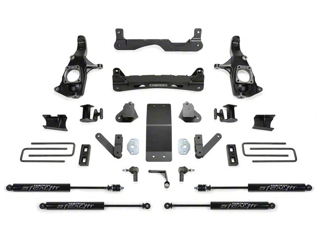 Fabtech 4-Inch Basic Suspension Lift Kit with Stealth Shocks (11-19 Silverado 3500 HD Extended/Double Cab, Crew Cab)