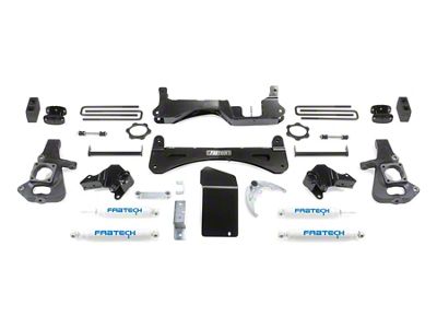 Fabtech 6-Inch Raised Torsion Suspension Lift Kit with Performance Shocks (07-10 Silverado 3500 HD)