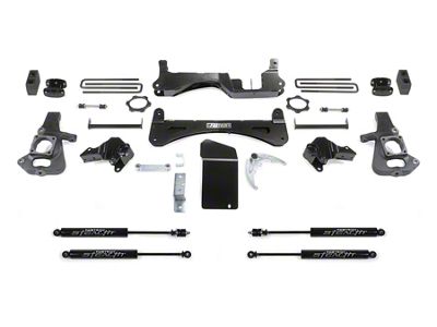 Fabtech 6-Inch Raised Torsion Suspension Lift Kit with Stealth Shocks (07-10 Silverado 3500 HD)