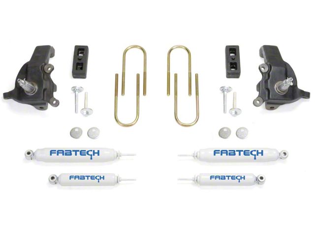 Fabtech 3.5 Inch Spindle Lift Kit w/ Performance Shocks (97-03 2WD F-150)
