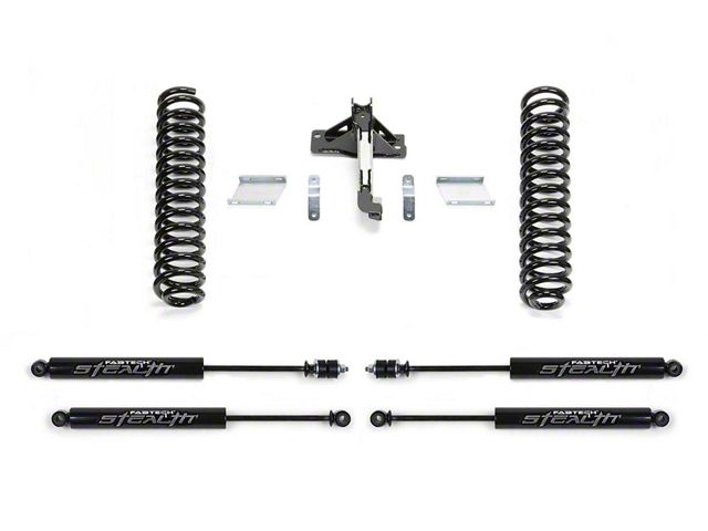 Fabtech 2.50-Inch Budget Suspension Lift Kit with Stealth Shocks (17-22 4WD 6.7L Powerstroke F-250 Super Duty)