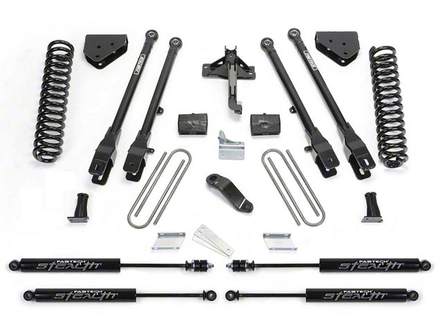 Fabtech 4-Inch 4-Link Lift Kit with Stealth Shocks (11-16 4WD F-250 Super Duty)