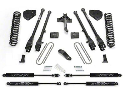 Fabtech 4-Inch 4-Link Lift Kit with Stealth Shocks (17-22 4WD 6.7L Powerstroke F-250 Super Duty)