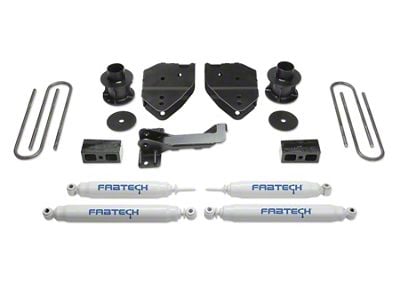 Fabtech 4-Inch Budget Lift Kit with Performance Shocks (17-22 4WD F-250 Super Duty)