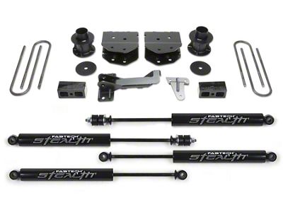 Fabtech 4-Inch Budget Lift Kit with Stealth Shocks (11-16 4WD F-250 Super Duty)