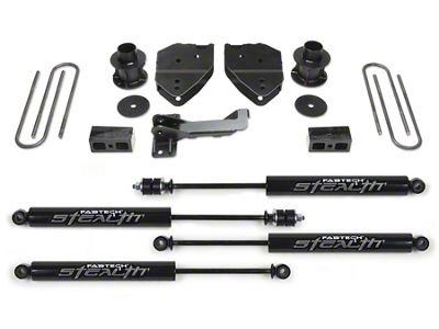 Fabtech 4-Inch Budget Lift Kit with Stealth Shocks (17-22 4WD F-250 Super Duty)