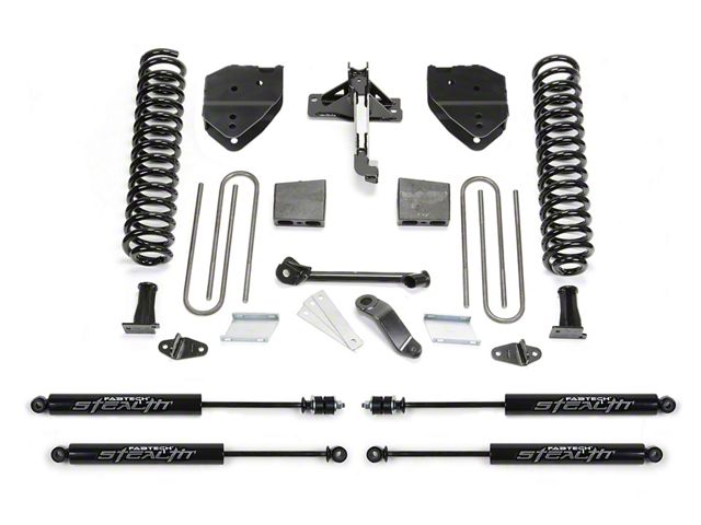 Fabtech 6-Inch Basic Suspension Lift Kit with Stealth Shocks (17-22 4WD 6.7L Powerstroke F-250 Super Duty)