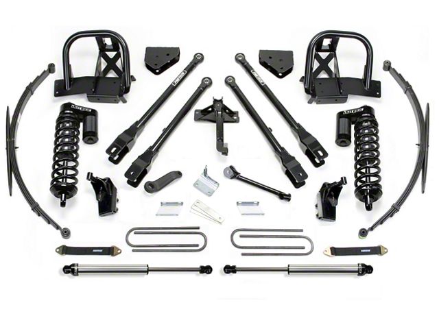 Fabtech 8-Inch 4-Link Suspension Lift Kit with Dirt Logic 4.0 Coil-Overs, Dirt Logic Shocks and Rear Leaf Springs (11-16 4WD F-250 Super Duty)