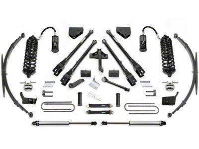 Fabtech 8-Inch 4-Link Suspension Lift Kit with Dirt Logic 4.0 Reservoir Coil-Overs, Dirt Logic Shocks and Rear Leaf Springs (11-16 4WD F-250 Super Duty)
