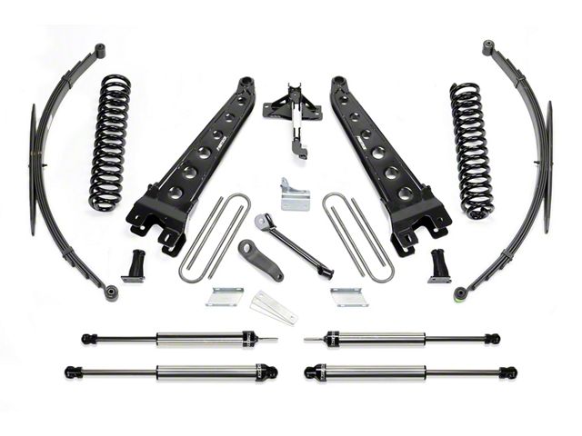 Fabtech 8-Inch Radius Arm Suspension Lift Kit with Dirt Logic Shocks and Rear Leaf Springs (11-16 4WD F-250 Super Duty)