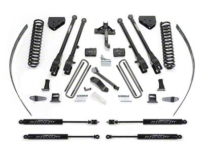 Fabtech 8-Inch 4-Link Suspension Lift Kit with Stealth Shocks (11-16 4WD F-250 Super Duty w/o Factory Overland Springs)