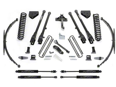 Fabtech 8-Inch 4-Link Suspension Lift Kit with Stealth Shocks and Rear Leaf Springs (11-16 4WD F-250 Super Duty)