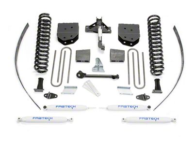 Fabtech 8-Inch Basic Suspension Lift Kit with Performance Shocks (11-16 4WD F-250 Super Duty w/ Factory Overland Springs)
