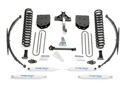 Fabtech 8-Inch Basic Suspension Lift Kit with Performance Shocks and Rear Leaf Springs (11-16 4WD F-250 Super Duty)