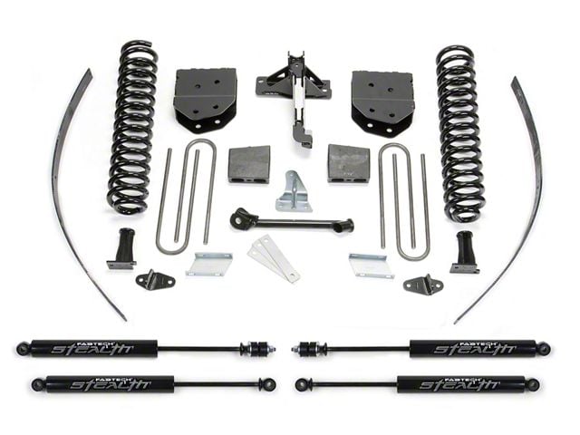 Fabtech 8-Inch Basic Suspension Lift Kit with Stealth Shocks (11-16 4WD F-250 Super Duty w/o Factory Overland Springs)