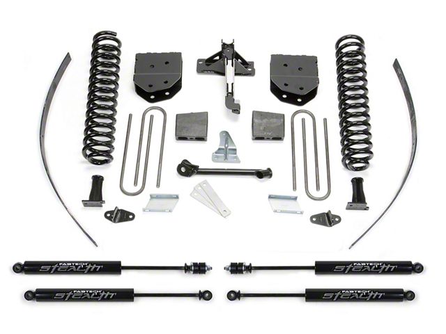 Fabtech 8-Inch Basic Suspension Lift Kit with Stealth Shocks (11-16 4WD F-250 Super Duty w/ Factory Overland Springs)