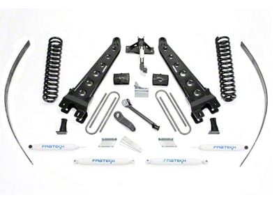 Fabtech 8-Inch Radius Arm Suspension Lift Kit with Performance Shocks (11-16 4WD F-250 Super Duty w/o Factory Overland Springs)