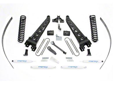 Fabtech 8-Inch Radius Arm Suspension Lift Kit with Performance Shocks (11-16 4WD F-250 Super Duty w/ Factory Overland Springs)