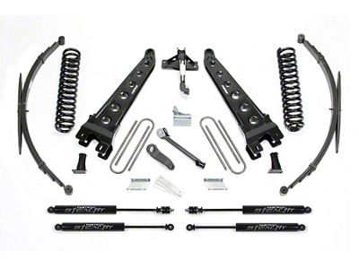 Fabtech 8-Inch Radius Arm Suspension Lift Kit with Stealth Shocks and Rear Leaf Springs (11-16 4WD F-250 Super Duty)