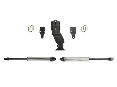 Fabtech Dual Dirt Logic Steering Stabilizer for 4-Inch Lift; Opposing Style (17-23 4WD F-250 Super Duty)