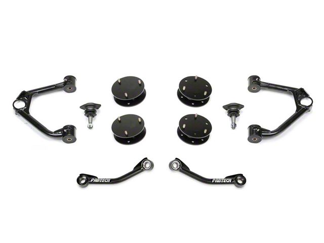 Fabtech 3-Inch Ball Joint Upper Control Arm Suspension Lift Kit with Shock Spacers (21-24 4WD Yukon, Excluding Denali)