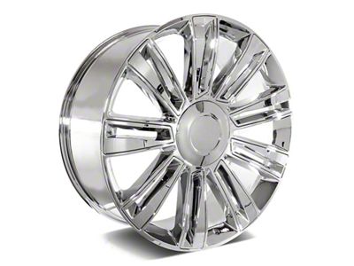 Factory Style Wheels Diamond Style Chrome 6-Lug Wheel; 22x9; 24mm Offset (07-13 Sierra 1500)