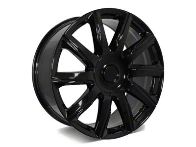 Factory Style Wheels 2021 Platinum Style Gloss Black 6-Lug Wheel; 24x10; 24mm Offset (07-13 Silverado 1500)