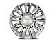 Factory Style Wheels Diamond Style Hyper Silver with Chrome Inserts 6-Lug Wheel; 24x9.5; 24mm Offset (07-13 Silverado 1500)