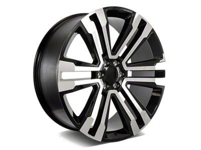 Factory Style Wheels SLT Style Gloss Black Milled 6-Lug Wheel; 24x10; 31mm Offset (07-13 Silverado 1500)