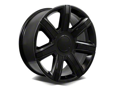 Factory Style Wheels Platinum Style Satin Black with Gloss Black Inserts 6-Lug Wheel; 22x9; 24mm Offset (07-14 Tahoe)