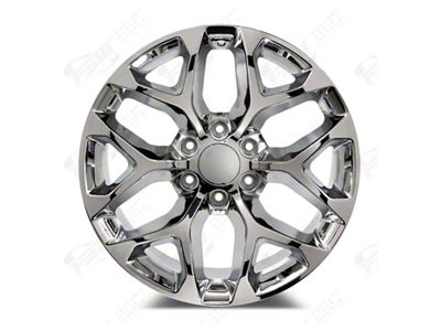 Factory Style Wheels Snowflake Style Chrome 6-Lug Wheel; 22x9; 24mm Offset (07-14 Tahoe)
