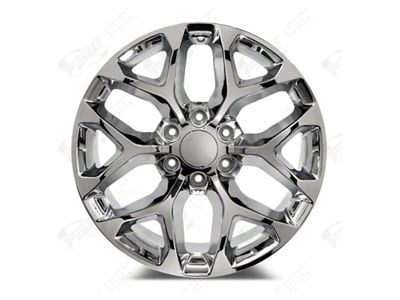 Factory Style Wheels Snowflake Style Chrome 6-Lug Wheel; 22x9; 24mm Offset (07-14 Yukon)