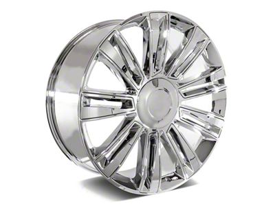 Factory Style Wheels Diamond Style Chrome 6-Lug Wheel; 24x9.5; 24mm Offset (14-18 Sierra 1500)