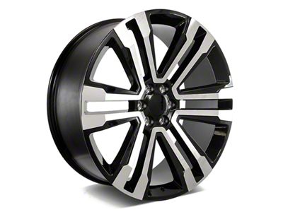 Factory Style Wheels SLT Style Gloss Black Milled 6-Lug Wheel; 24x10; 31mm Offset (14-18 Sierra 1500)