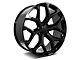 Factory Style Wheels Snowflake Style Gloss Black 6-Lug Wheel; 26x10; 31mm Offset (14-18 Sierra 1500)