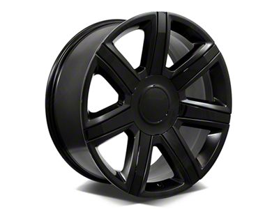 Platinum Style Satin Black with Gloss Black Inserts 6-Lug Wheel; 26x9.5; 25mm Offset (14-18 Silverado 1500)