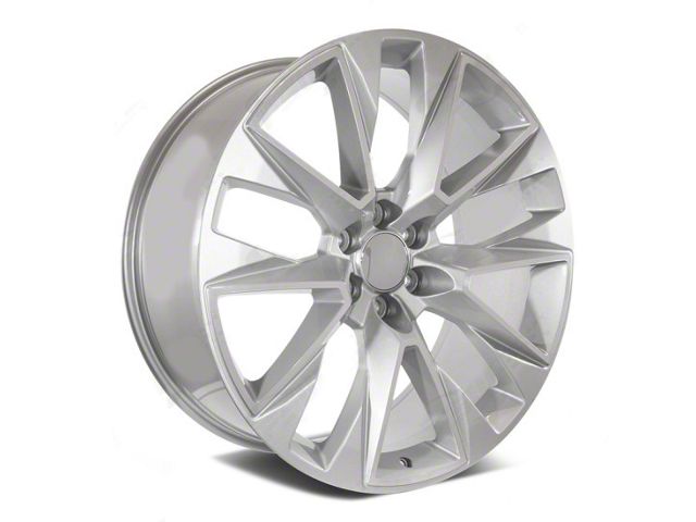 Factory Style Wheels RST Style Silver Machined 6-Lug Wheel; 22x9; 31mm Offset (14-18 Silverado 1500)