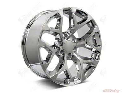 Factory Style Wheels Snowflake Style Chrome 6-Lug Wheel; 24x10; 30mm Offset (14-18 Silverado 1500)