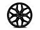 Factory Style Wheels Snowflake Style Gloss Black 6-Lug Wheel; 24x10; 30mm Offset (99-06 Sierra 1500)