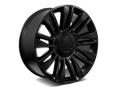 Diamond Style Satin Black with Gloss Black Inserts 6-Lug Wheel; 26x9.5; 25mm Offset (99-06 Silverado 1500)