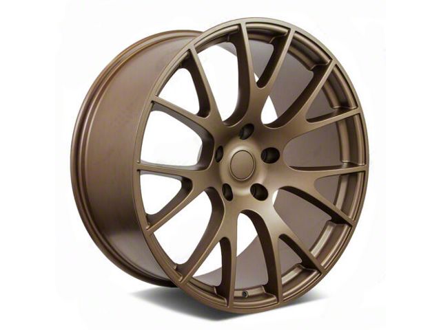 Factory Style Wheels Hellcat Style Matte Bronze 5-Lug Wheel; 22x10; 25mm Offset (02-08 RAM 1500, Excluding Mega Cab)