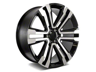 Factory Style Wheels SLT Style Gloss Black Milled 6-Lug Wheel; 24x10; 31mm Offset (19-25 Sierra 1500)
