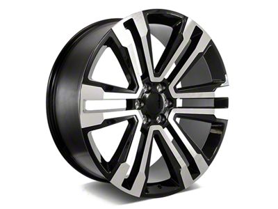 Factory Style Wheels SLT Style Gloss Black Milled 6-Lug Wheel; 24x10; 31mm Offset (19-24 Sierra 1500)