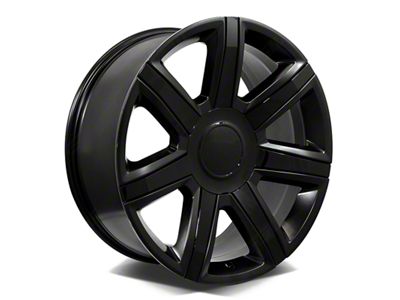 Factory Style Wheels Platinum Style Satin Black with Gloss Black Inserts 6-Lug Wheel; 22x9; 24mm Offset (19-24 Silverado 1500)